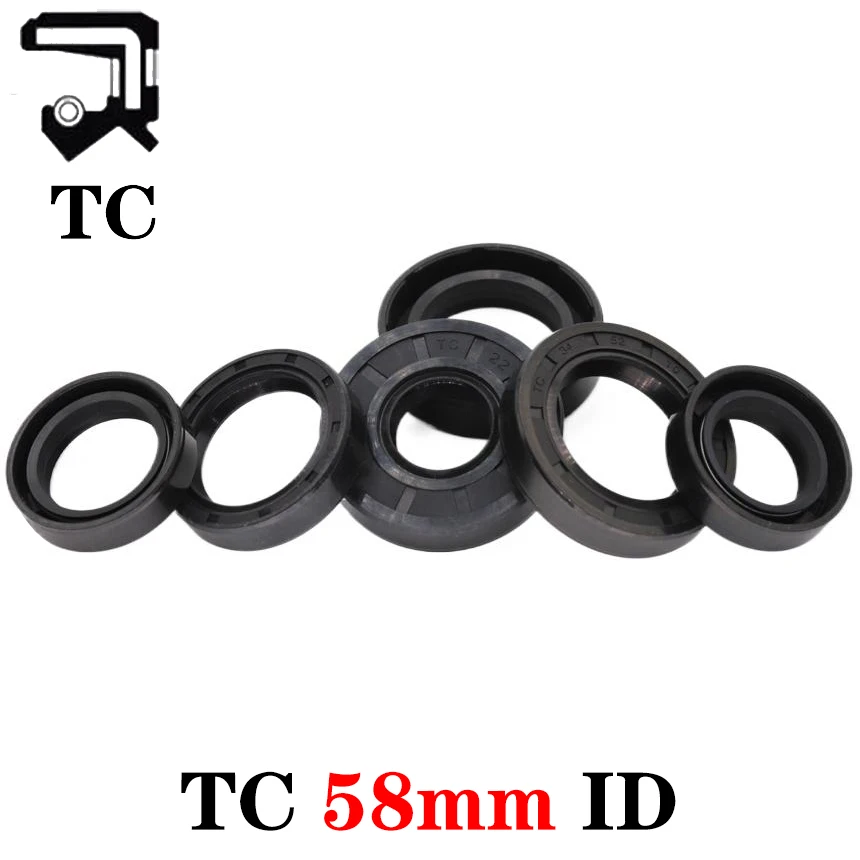 

TC 58*70 72 75 76 80 85 90 95 103*8 10 12 13 Nitrile Rubber NBR Double Grooved Two U Lips Spring Gasket O Ring Skeleton Oil Seal