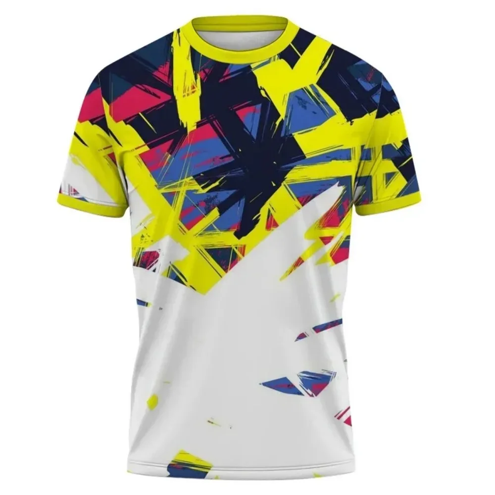 

3D Printed Color Blocked Stripes T-Shirt For Men Women Colorful Pattern Tees Summer Short Sleeves O-Neck Tops Sports T Shirts