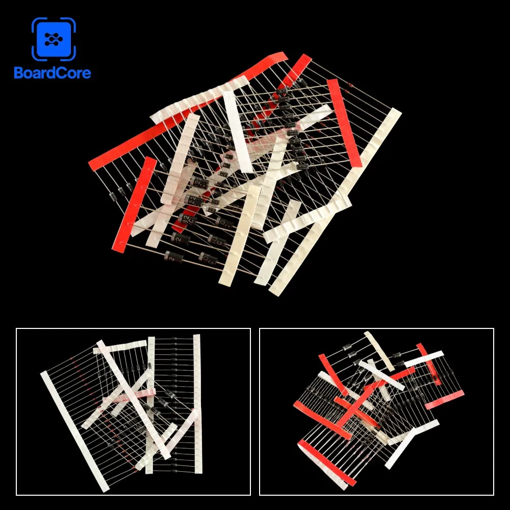 100 шт./лот 1N4148 1N4007 1N5819 1N5399 1N5408 1N5822 FR107 FR207 набор выпрямительных диодов быстрого переключения диод Шоттки комплект резисторов