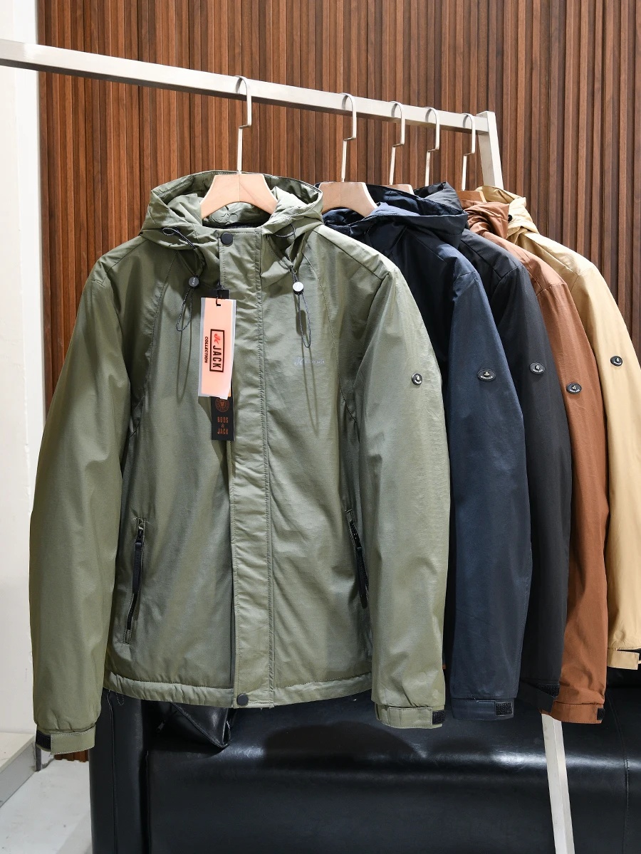 

Outdoor Men's Cotton Jacket Hooded Windproof Waterproof New Autumn Winter Fashion City Style Warmth Regular Sleeve Length