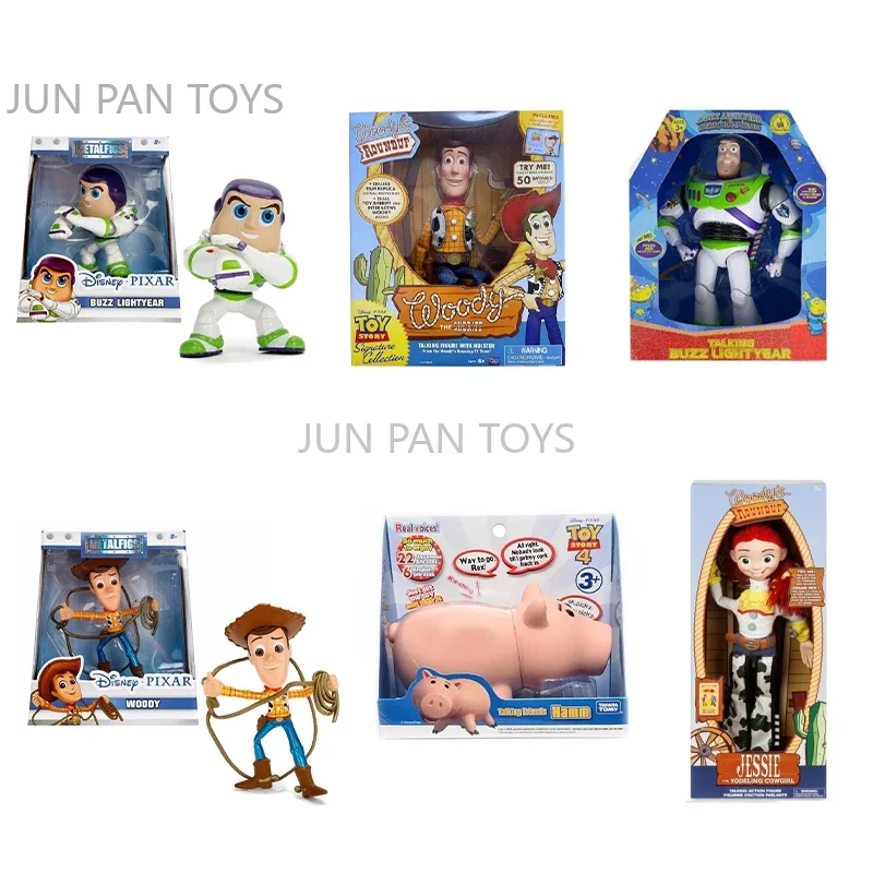 Disney Pixar Toy Story Woody Talking Rex Jessie Buzz Lightyear Classic Movies Collectible Action Figure Children's Toys Gift 1pc