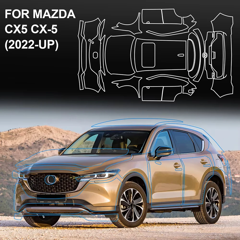 

For Mazda CX5 CX-5 2022-2025 TPU Paint Protection Film Pre-cut PPF Kit Body Wrap Scratch Protection Clear protective film