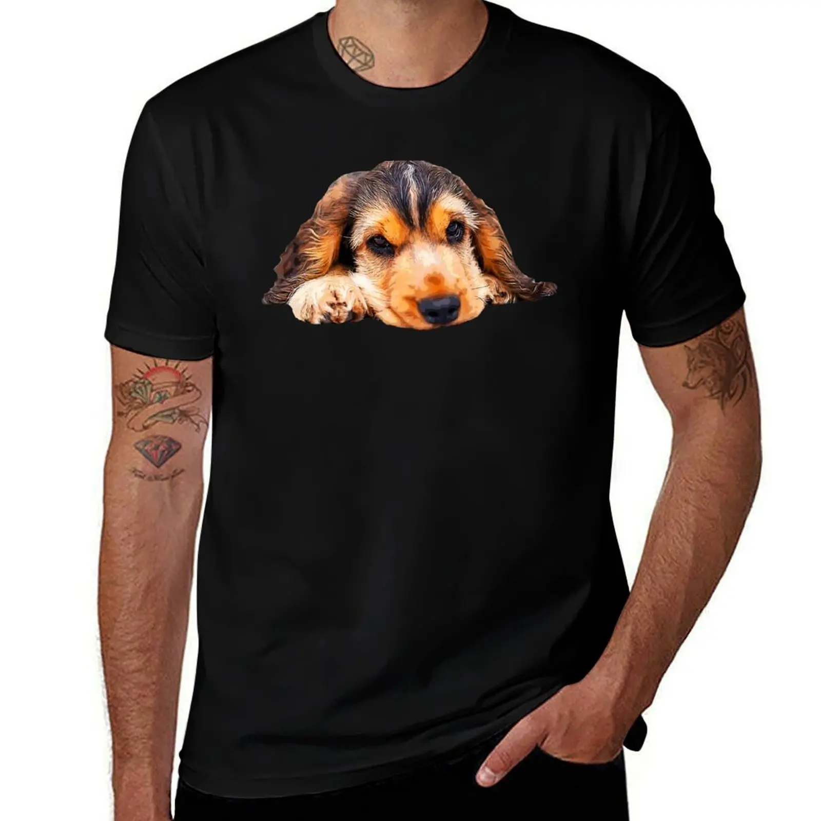 

English Puppy Sable Spaniel Dog Cocker T-Shirt Summer Fashion Casual Tee Shirt