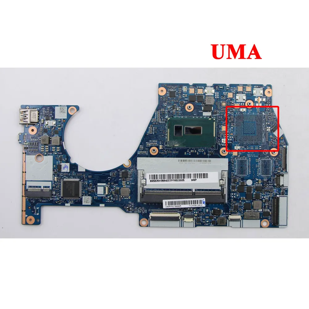 I7-5500 I5-5200 I3-5005 2G with GPU UMA MB FOR Lenovo Yoga 3-1470 80JH Yoga 3 14 Original Laptop Motherboard NM-A381