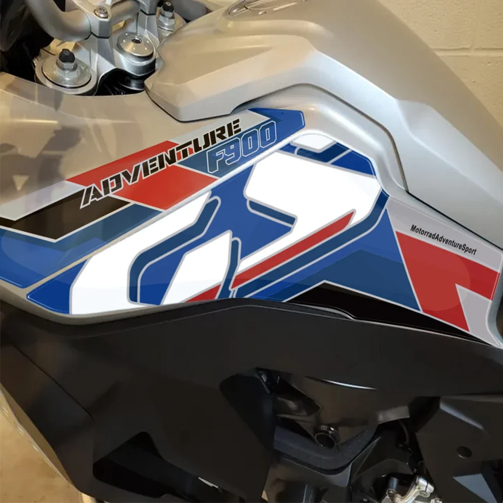 ل BMW F900GS Adventure F 900 GS ADV GSA 2024-2025 دراجة نارية ثلاثية الأبعاد جل الركبة خزان الجانب حماة ملصقات الطلاء حماية مائي #4