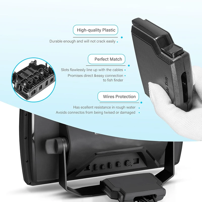 740184-1 Helix Cable Collector Tray (HCCT) Fit for Humminbird Helix8/9/10/12 Series Fish Finders All Models, Cable Secure image 5