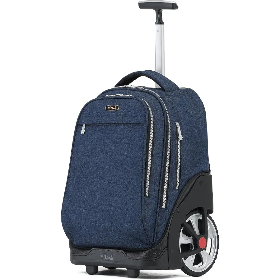 جديد TILAMI 19 بوصة المتداول على ظهره المراهقين المتداول على ظهره لطيف بعجلات محمول على ظهره حقيبة الكتب الأسطوانة حقيبة سفر كلية البحرية #1