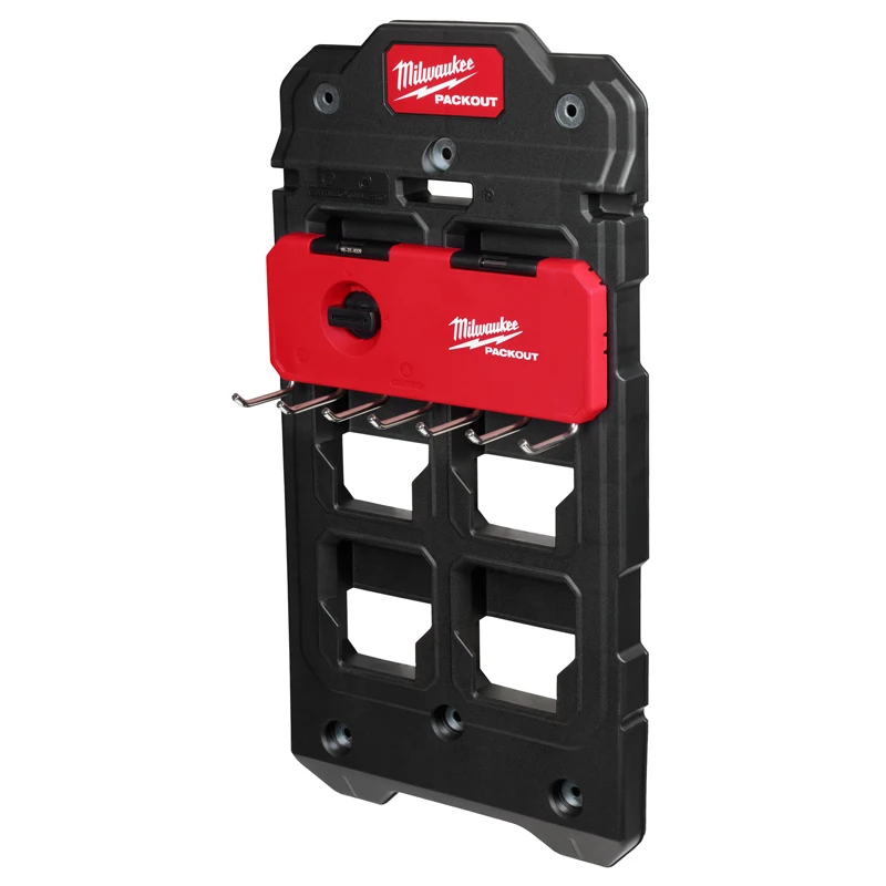 Milwaukee PACKOUT 48-22-8329 7 Hook Rack Wall Mounted Storage Article Metal Reinforcement Durable Tool Accessories 1PCS/3PCS