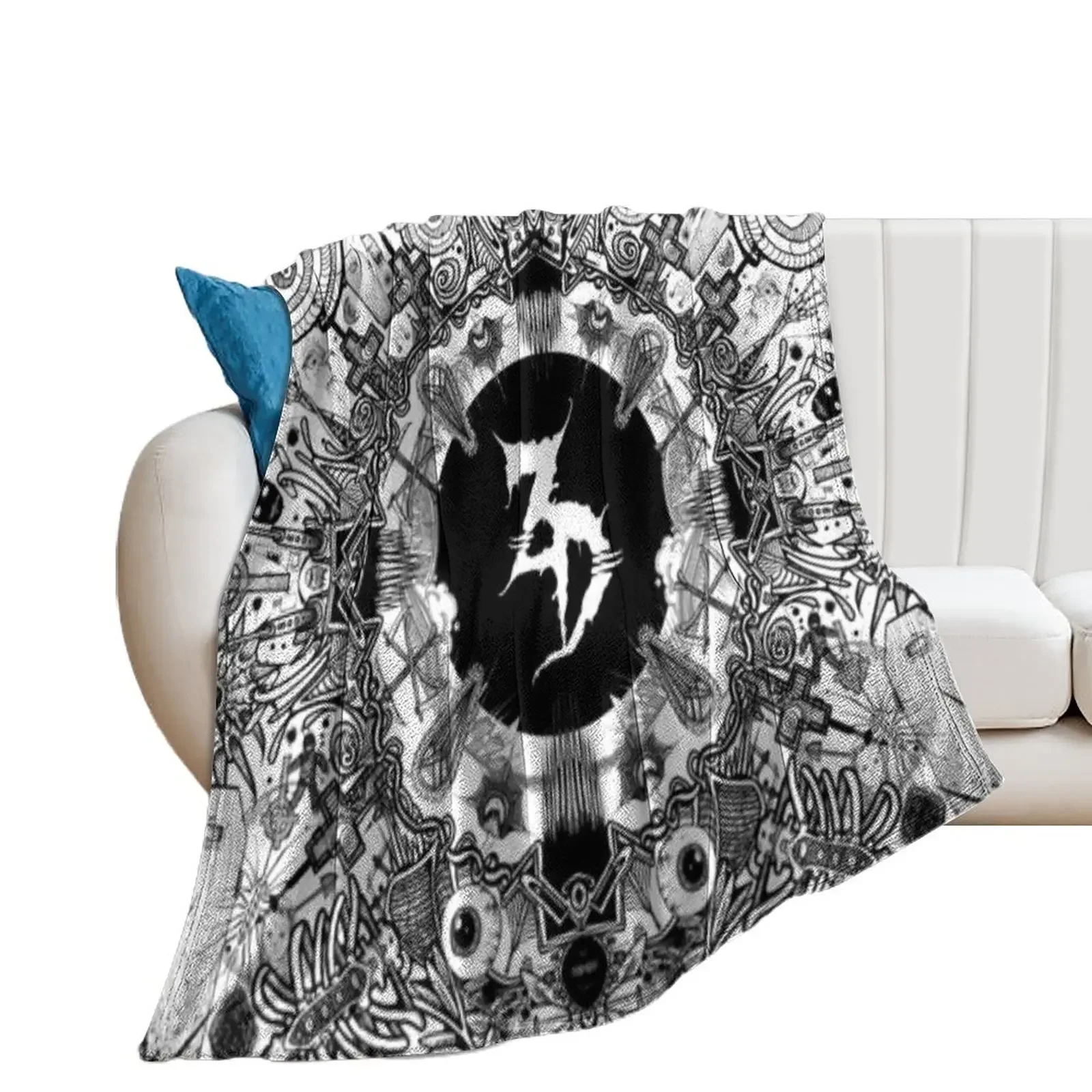 

Zeds dead trippy art mandala Throw Blanket Blankets For Sofas anime Blankets