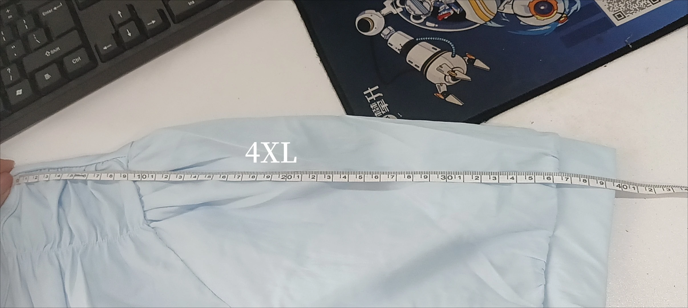 200 Pounds Plus Size Elastische Taille Büro-Damen-Trendhemd und Bluse Einfarbiges Oberteil Damenbekleidung V-Ausschnitt French Chic Basics – Detail 14