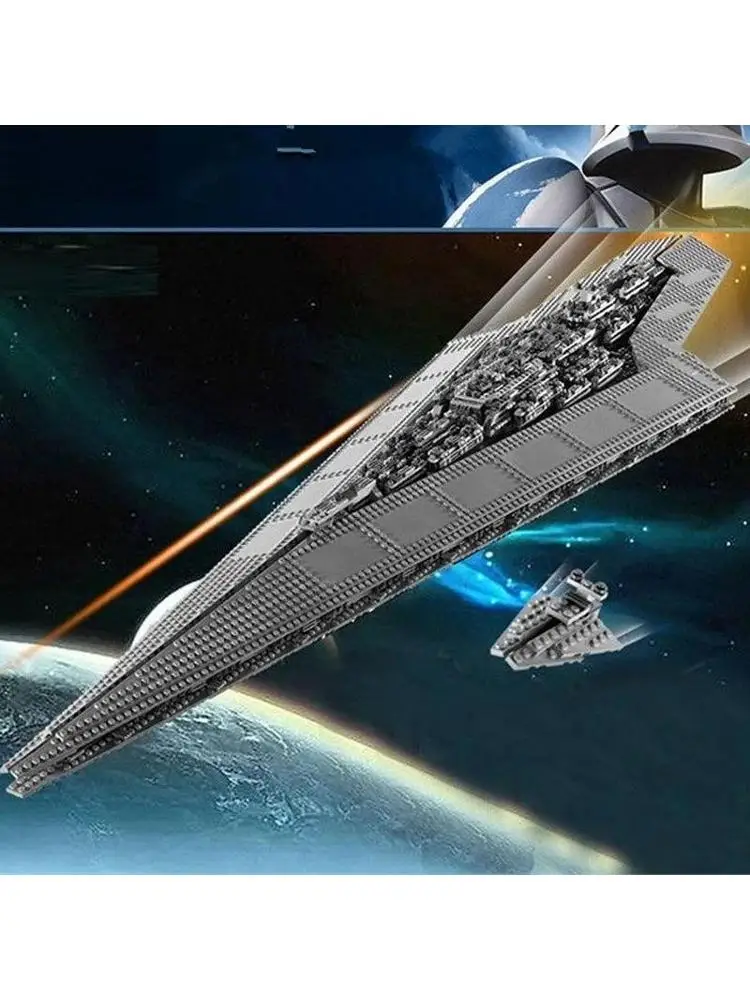 Executor-Klasse Super Star Destroyer MOC Bausteine, Großes Weltraumschlachtschiff-Modell mit Ausstellungsständer, Sci-Fi-Raumschiff 10221
