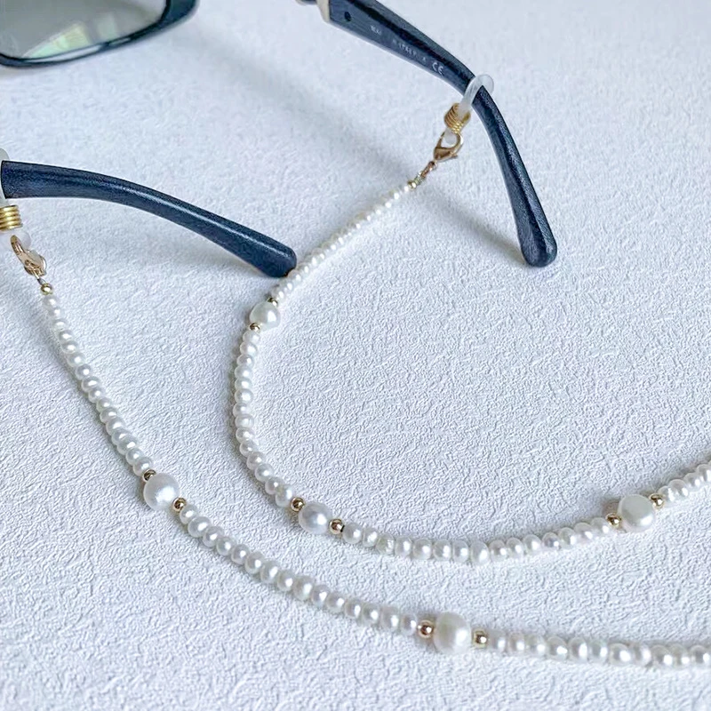 

70-75cm new eyewear chain Multiple wear bracelet necklace natural freshwater pearl eyewear chain fashion women