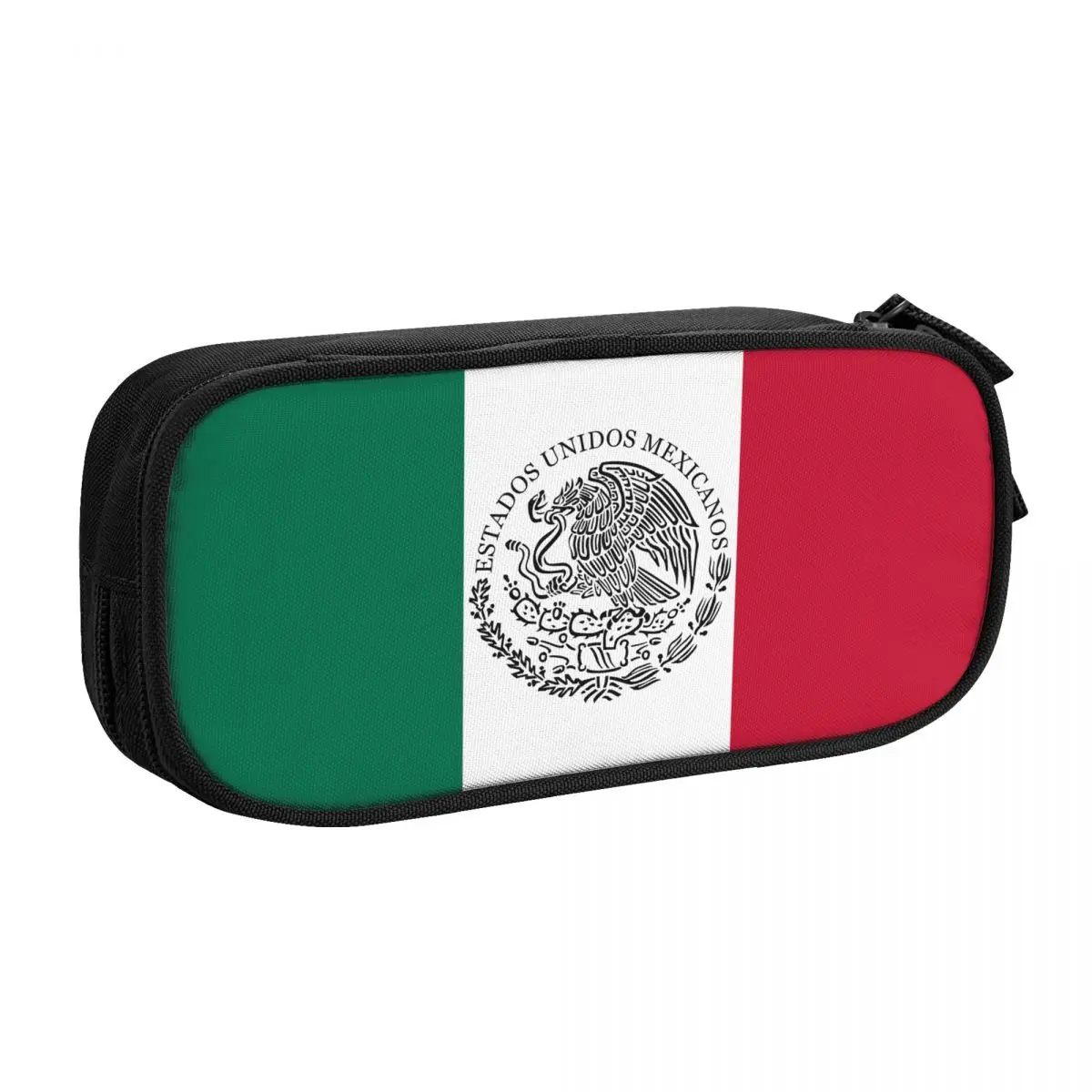 Custom Coat Of Arms Of Mexico Cute Pencil Cases Girls Boys Large Capacity Mexican Flag Seal Pencil Box School Accessories