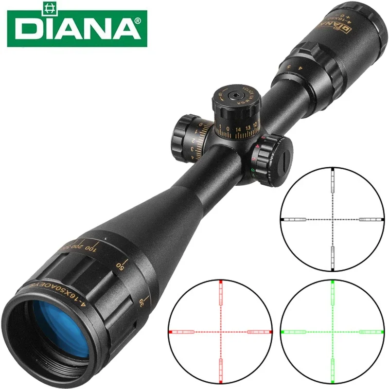 

DIANA 4-16x50 Scope Hunting Tactical Optical Sight Airsoft Accessories Sniper Rifle Scope Spotting Scope for Rifle Hunting