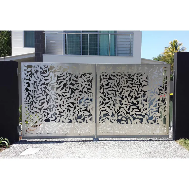 Laser Cut Decorative Outdoor Garden Privacy Art Metal Screens Panels Corten Steel Garden Mashrabiya