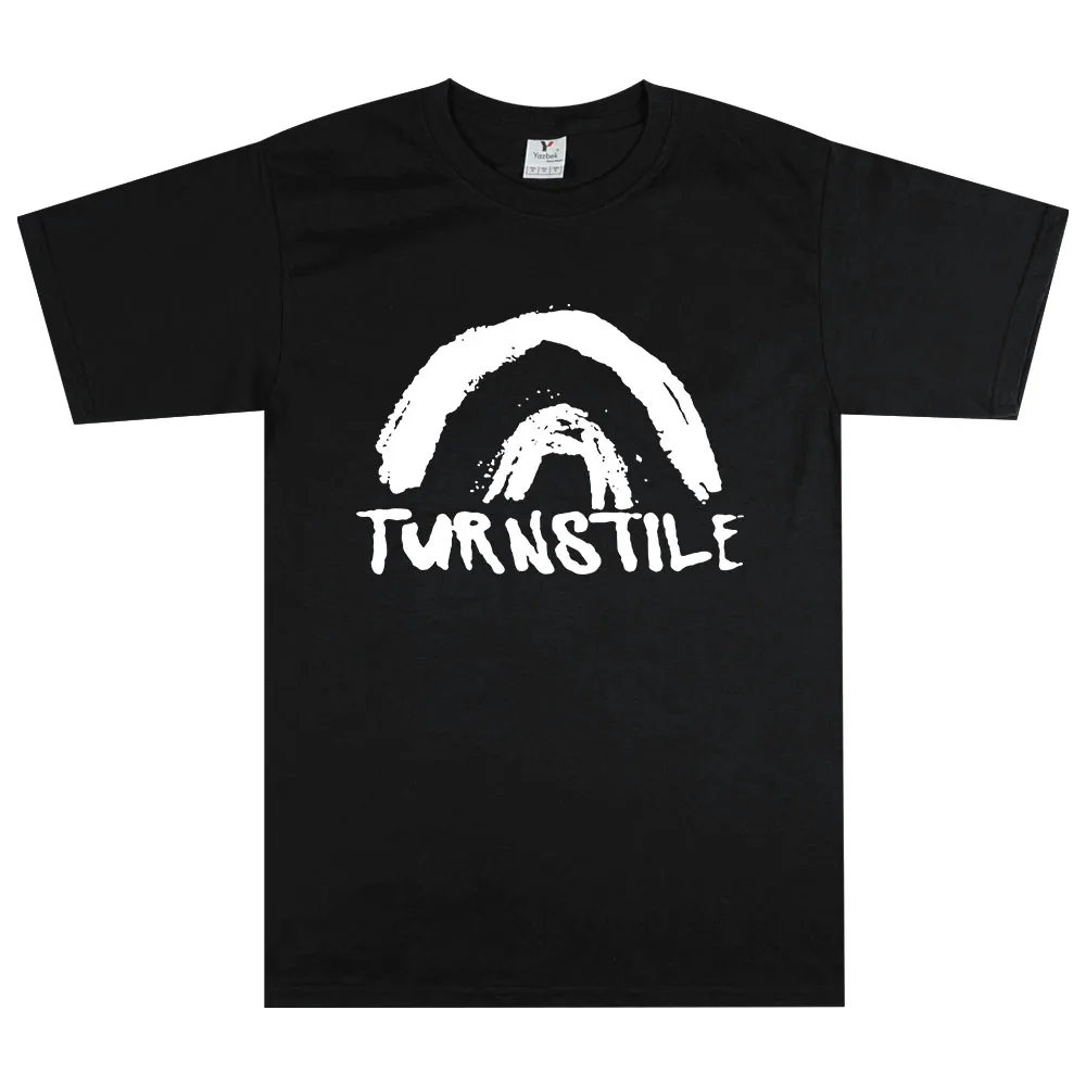

TURNSTILE DOUBLE RAINBOW T-shirt Summer Short Sleeve Male Tshirts Casual Fashion Loose Cotton T Shirt Men Women Tees Streetwear