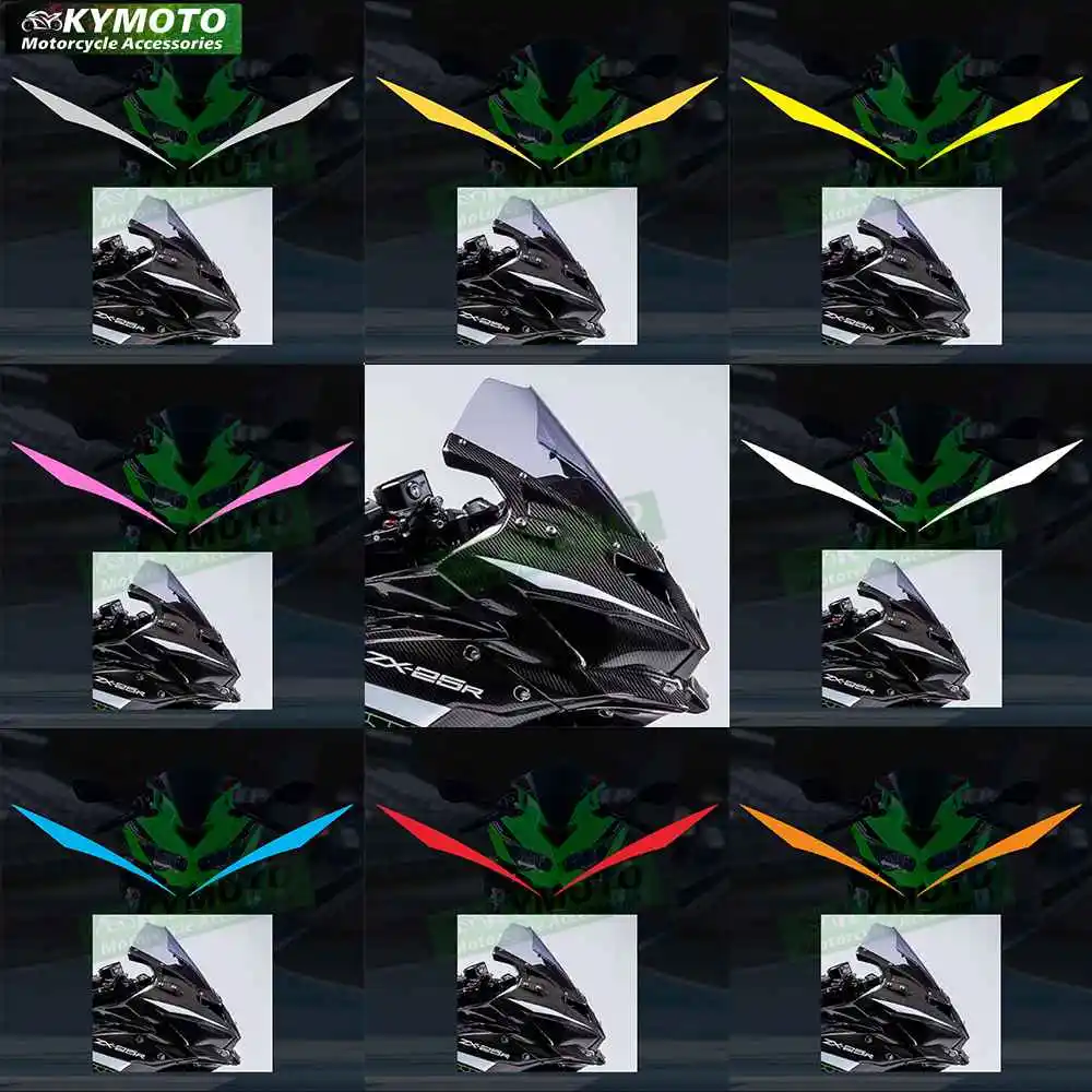 

For ZX-4R ZX4RR ZX25R 19-24 2019 2020 2021 2022 2023 motorcycle accessories front decals fairing head reflective kit stickers