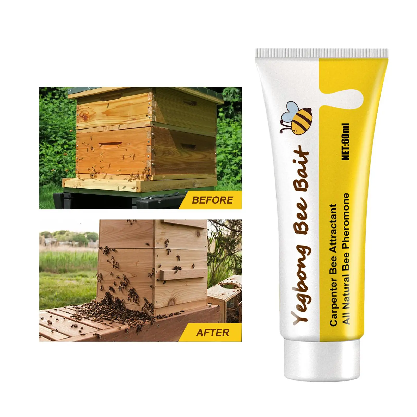 60ml Bee Trap Bee Lure Beehive Beekeeper Beekeeping Natural Ingredients Bee Swarm Commander Tools Accessories