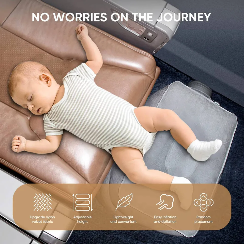 Flight Sleeping Footrest Rest Pillow On Airplane Car Bus Adjustable Kids Inflatable Travel Sleep Resting Pillows