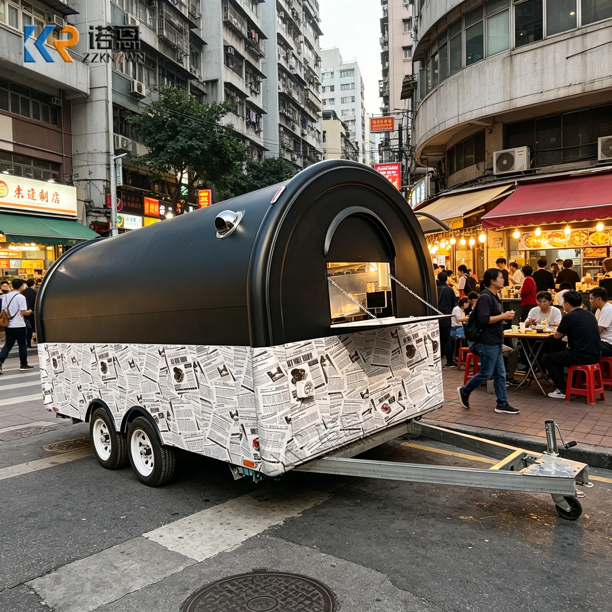 Custom Food Trailer BBQ Pizza Trucks Fully Equipped Mobile Kitchen for Outdoor Catering and Street Food Sales