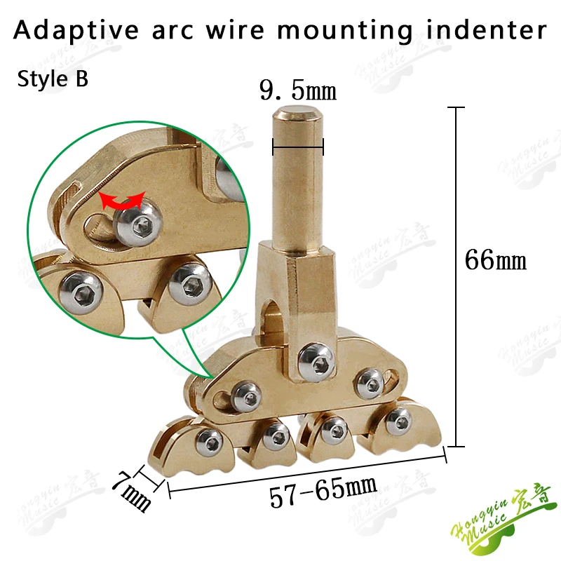 Adaptive Variable Arc Guitar Wire Mounting Head Fret Press for Acoustic Electric Instruments Various Radius Fretboard Curvatures