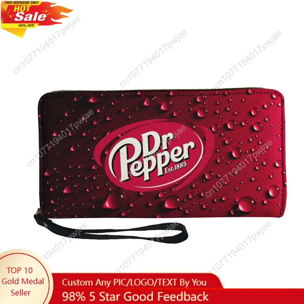 

D-DR Custom Wallet Purse Sprunki P-Pepper Mens Womens Zipper Long Wallets Double Print Portable Wallet Gift Bag