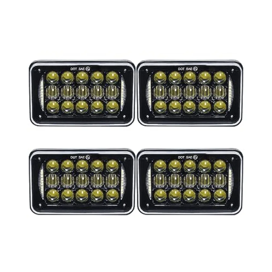 

Прямоугольные светодиодные фары 60W 4x6 дюймов для H4651 H4652 H4656 H4666 H6545 Freightliner Kenworth Peterbilt International Volvo S