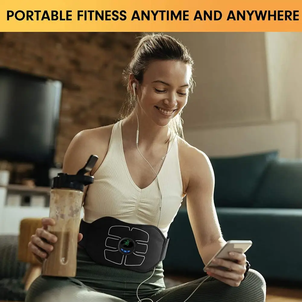 Abdominal Muscle Trainer Electronic Muscle Stimulator for Home Gym Workouts Abdominal Toning Belt Abs for Men for Effective