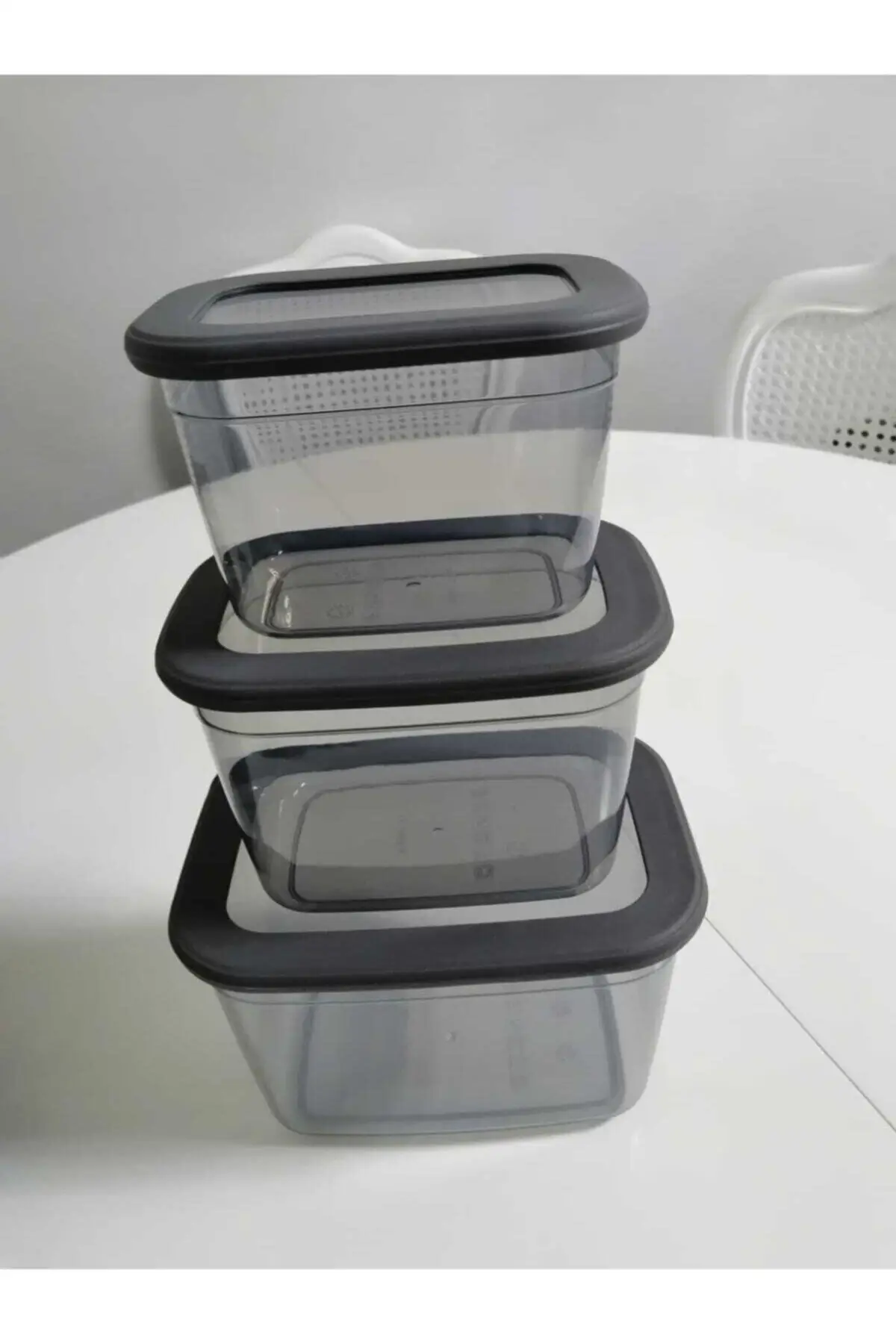 

DOLBOVI gray 3-piece storage container