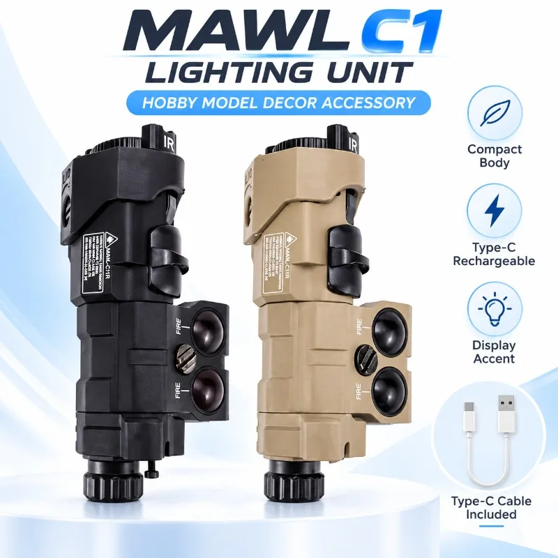 Hobby Model Flashlight Decor Component MAWL C1 Lighting Unit for Model Assembly  Decoration