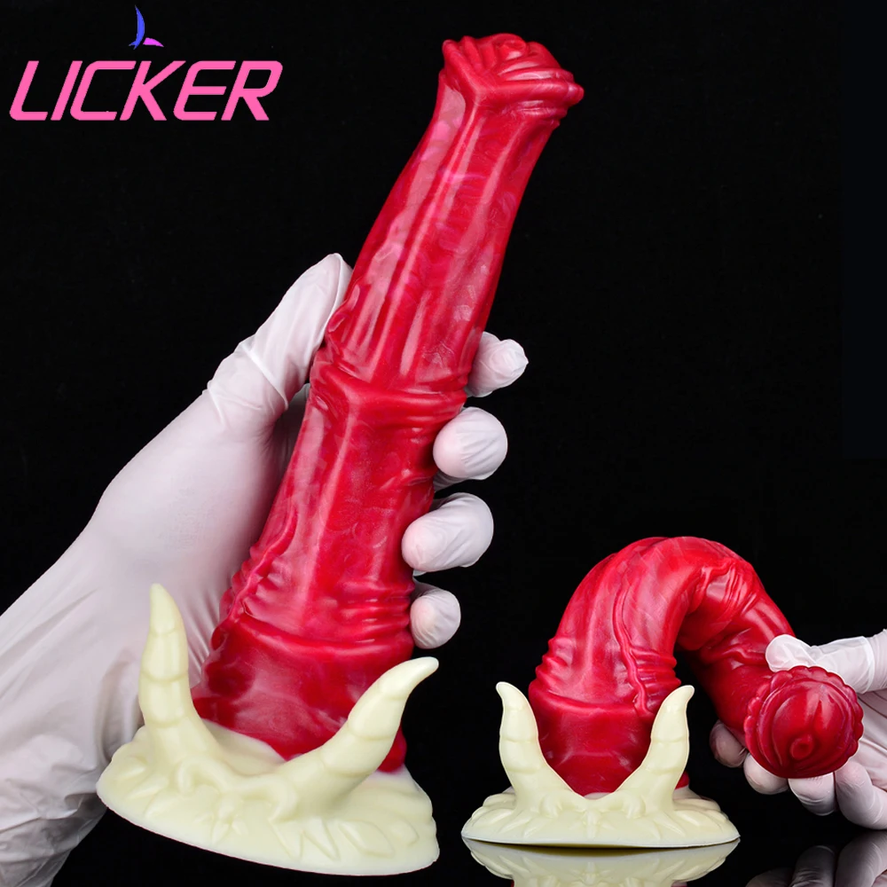 

Лошадиный фаллоимитатор LICKER, вагинальный Массажер, анальная секс-игрушка, Женский мастурбатор с присоской, большой член, Фэнтезийный пенис для женщин