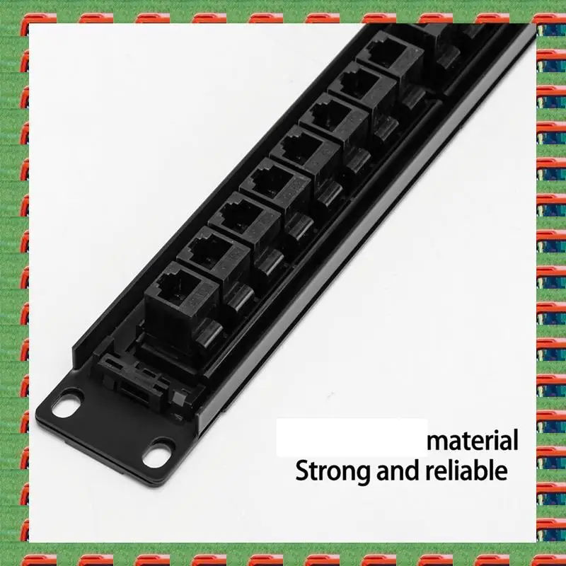 ABMO 3X 19Inch 1U Cabinet Rack Pass-Through 24 Port CAT6 Patch Panel RJ45 Contact Port (RJ45 Contact Port) Modular Frame