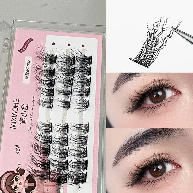 Individual Wool Roll False Eyelashes New Natural Manga Eye Lashes Daily Dating Fake Lashes Long Wispy 3D Mink Lash Makeup Tool