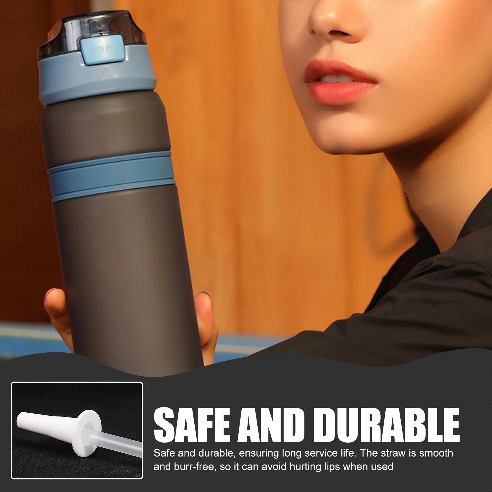 

Silicone Drinking Straws Reusable Household Replacement Multi-Function Smoothie Straws For Juice Water Bottles With Nozzle