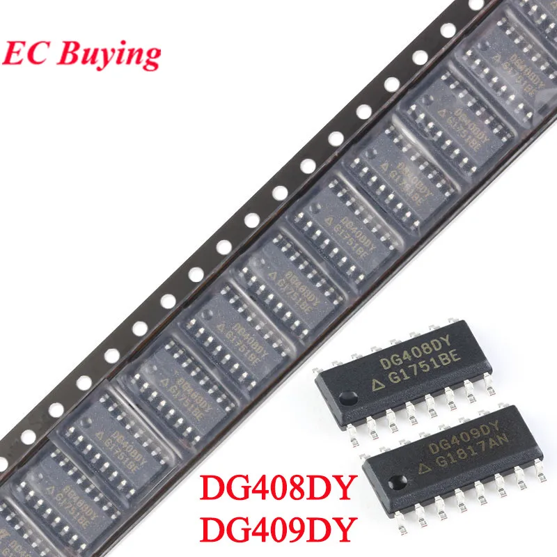 DG408DY DG408 DG408DYZ DG409DY DG409 DG409DYZ SOIC-16 Single 4 8 Channel High-performance CMOS Analog Multiplexer Chip IC