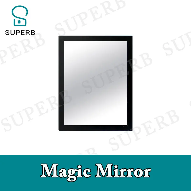 Superb escape room prop magic mirror trigger the prop to make the mirror transparent to show the hidden clue behind the mirror