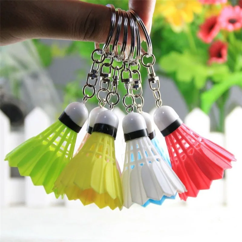 

Creative 3D Mini Badminton Pendant Keychain Cute Keyring Bag Hanging Ornament Car Trinket Sport Fans Gift Charms