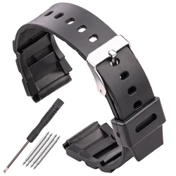 Black Pu Watch Band Bracelet 18mm 20mm 22mm Women Men Sport Diving Watchband Strap