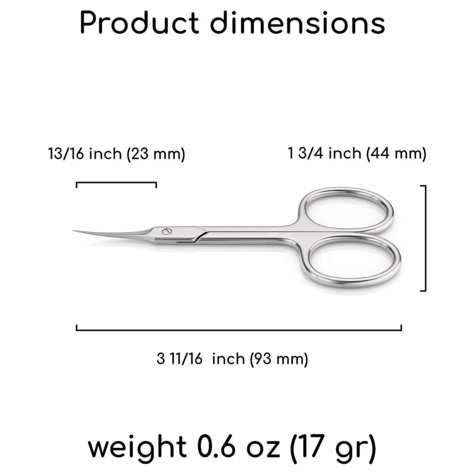 Professional Cuticle Scissors Curved Blade Nail Scissor Germany Pedicure Beauty Grooming Tools for Nail Eyebrow Eyelash Dry Skin