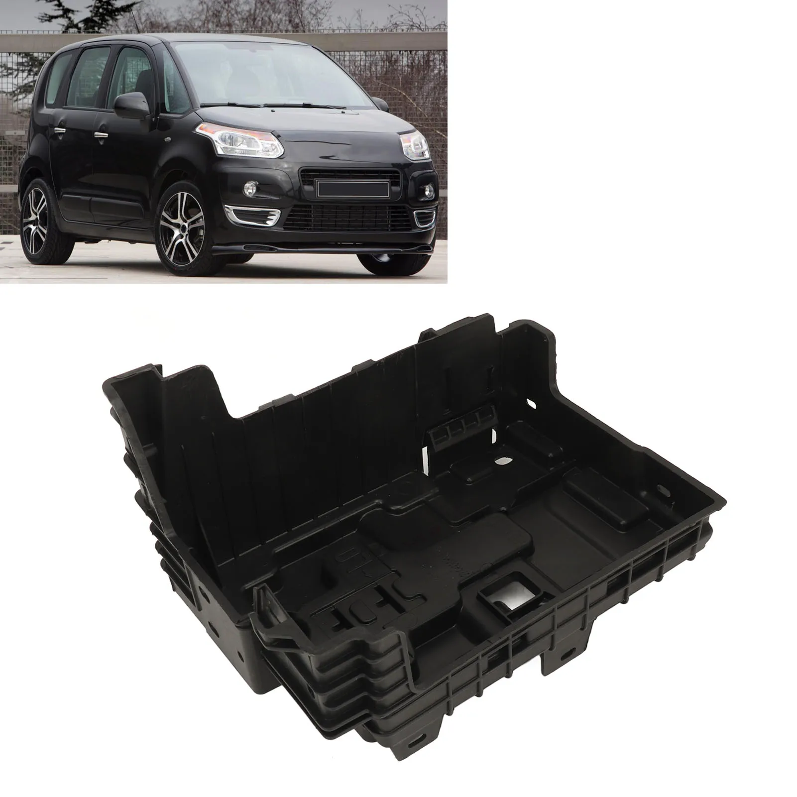 

Опорный кронштейн аккумулятора 9801801880, сменный держатель лотка для аккумулятора с твердой конструкцией для Citroen C3 Picasso 1,6 HDi