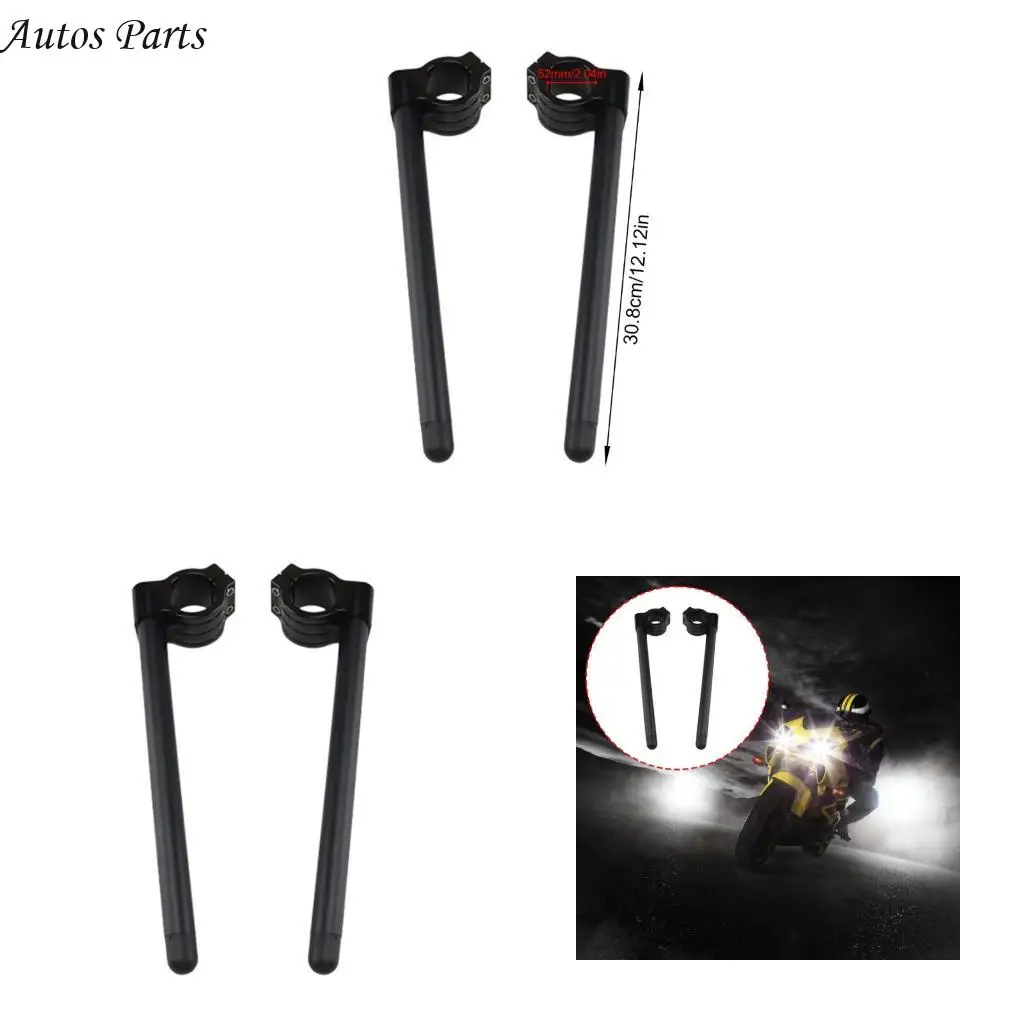 

57BA Risers Clip On Handle Bars 52mm Aluminum Motorcycle Clip On Handlebars High Performances Aluminum Clip On Handle Bars