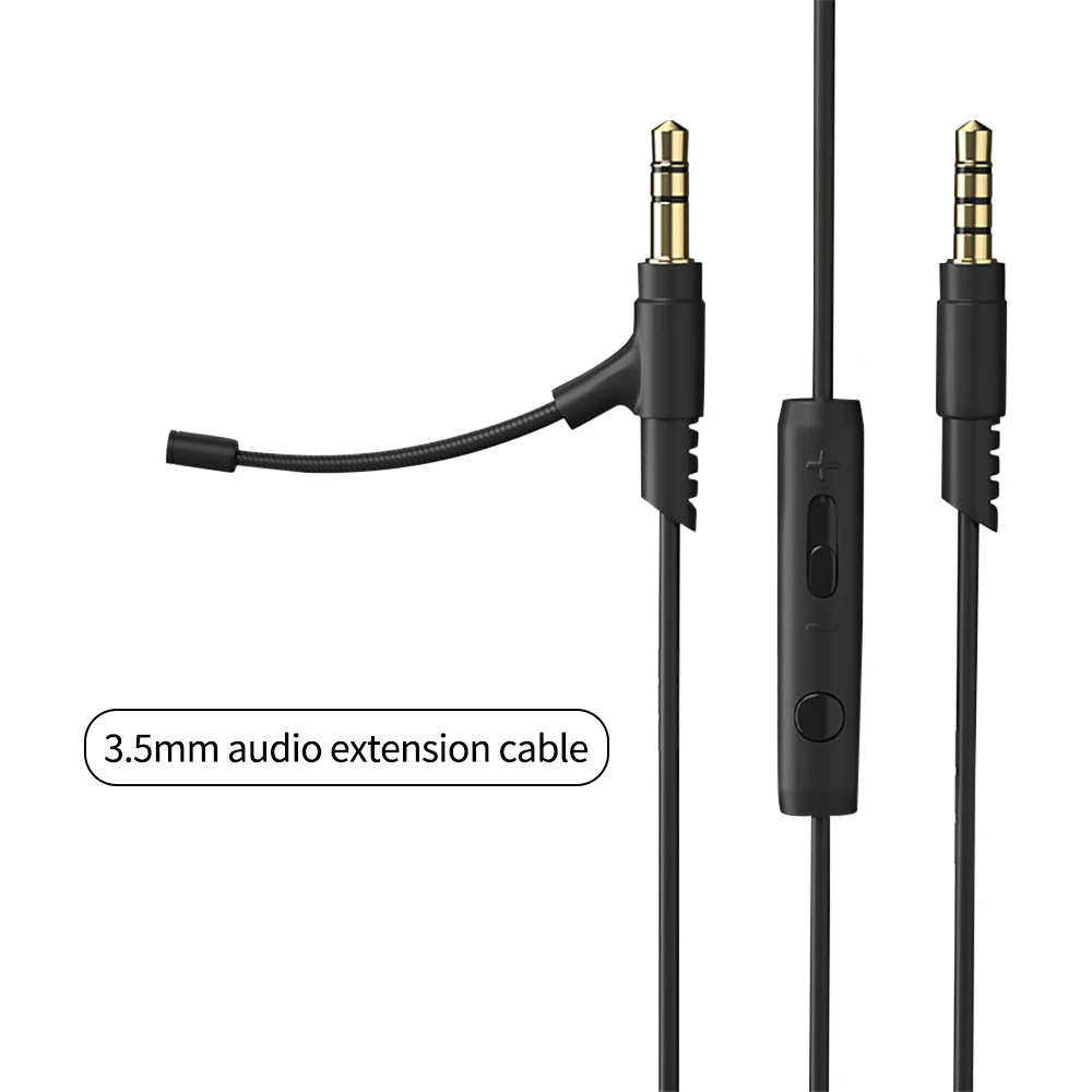 1pc 1.2M Boom Microphone Cable Mic Gaming Headset For 3.5mm Headphone With Condenser Mic For Phone PC For Boompro Gaming