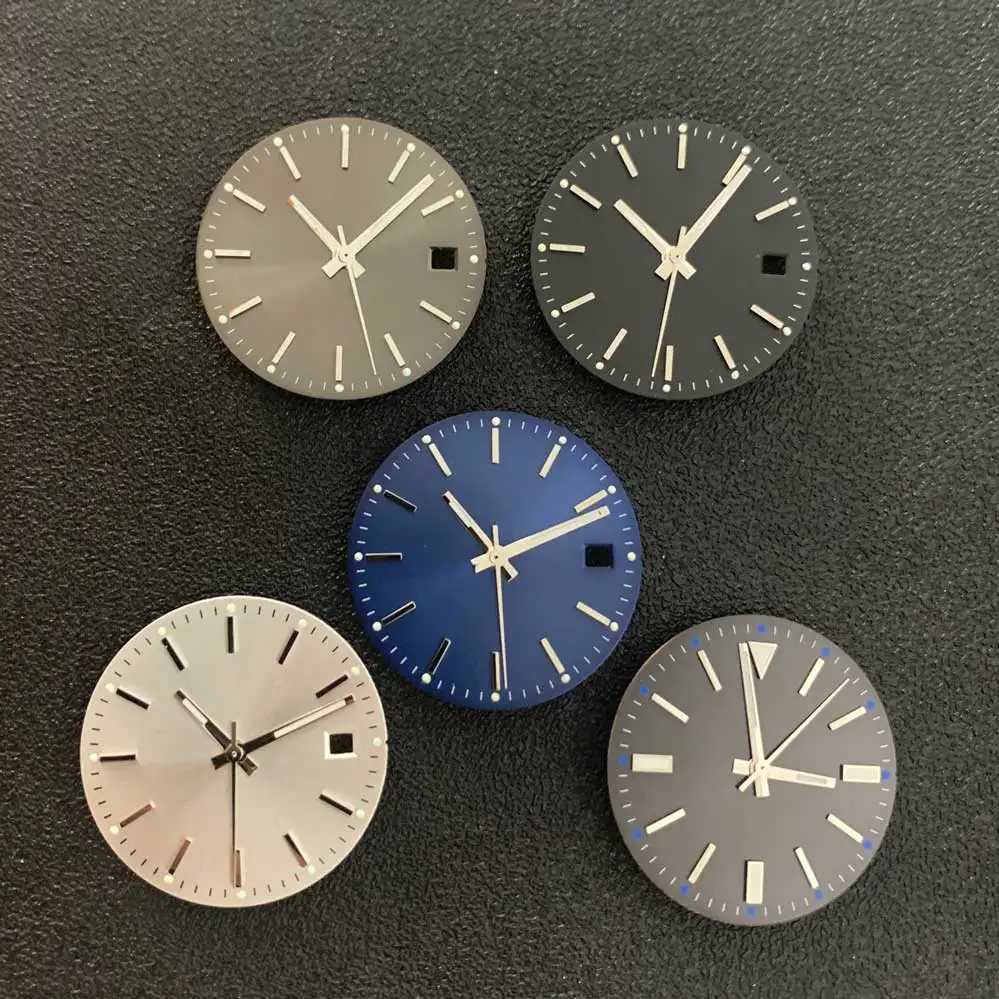 Esfera de reloj de 29mm + manecillas luminosas verdes, accesorios de reloj, conjunto de repuesto adecuado para movimiento japonés 8215/8200 y