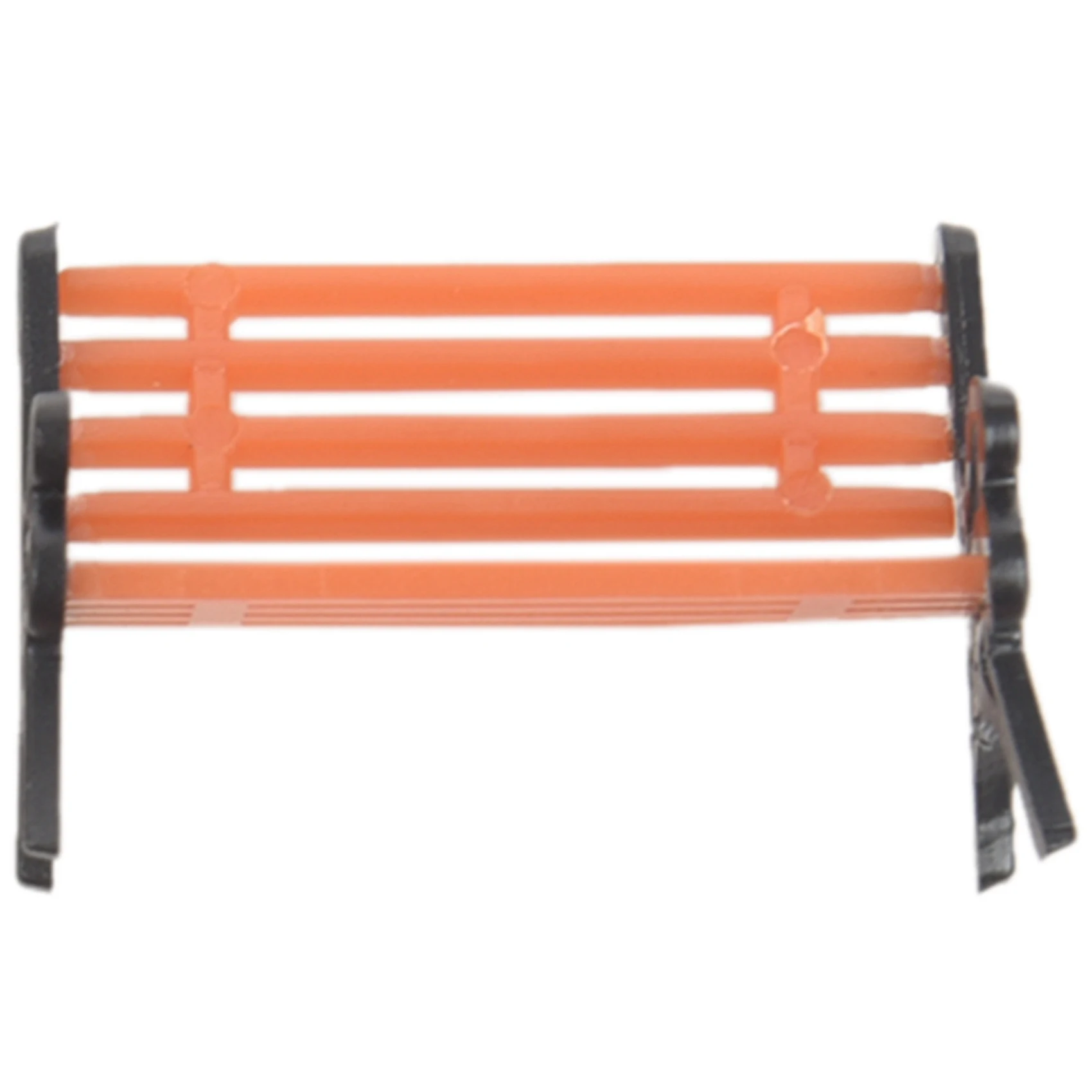 SYW-10Pcs نموذج بلاستيكي مقعد بارك نموذج منظر طبيعي 1:50 مع ذراع أسود #2