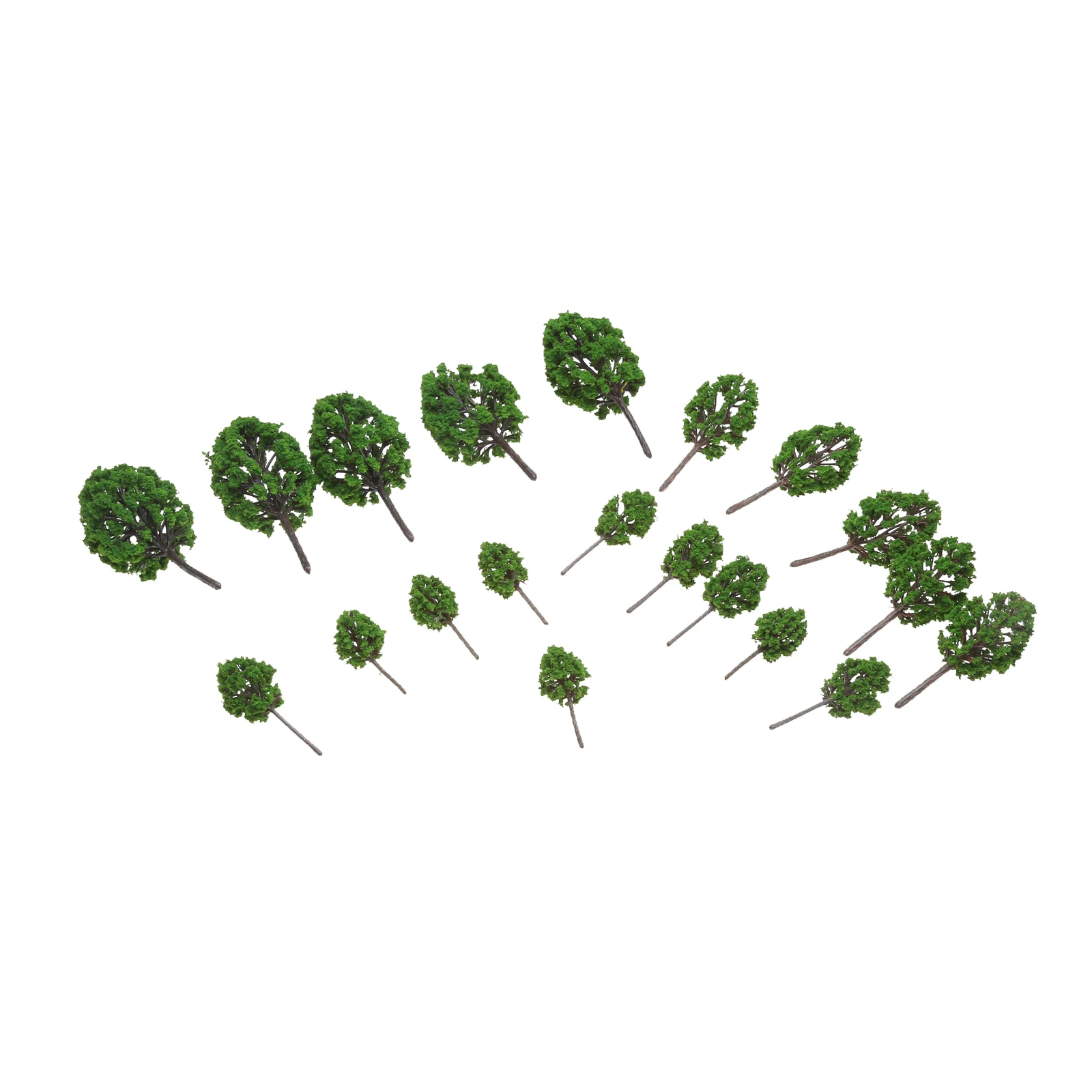 20pcs 6/8/10/12cm Green Model Tree Artificial Plant Railway Park Diorama Scenery Architecture Railroad Scenery Decoration Crafts