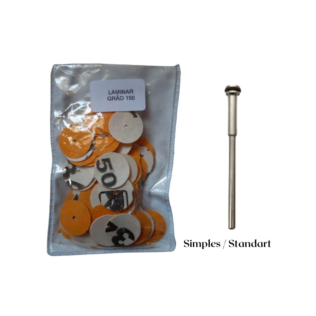 Kit 1 Mandrel and 1 Pct Laminar Gr 150 Alcar Sanding