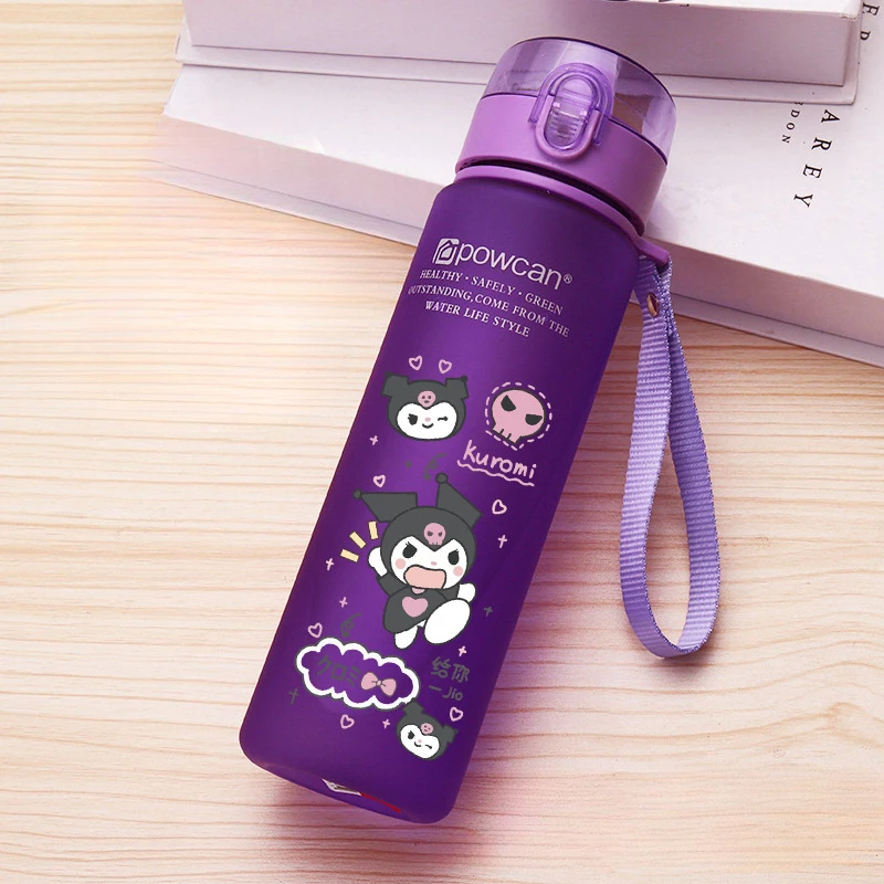 560MLSanrio Water Cup Kuromi Children Portable Plastic Cartoon Kawai My Melody Adult Outdoor Large Capacity Sports Water Bottle