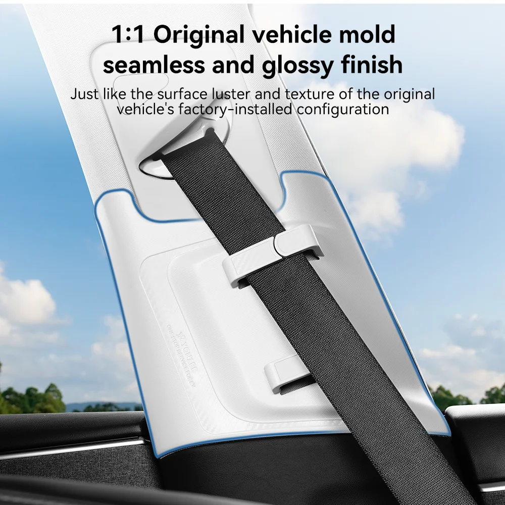 YZ Für maßgeschneiderte Tesla Model 3 2024-2026 Highland Autosicherheitsgurte 2-Stufen-Verstellclip Schulterpolster Anti-Erstickungs-Zubehör – Detail 5