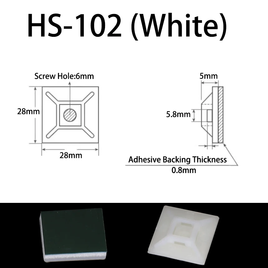 Variant: 50Pcs HS-102 White