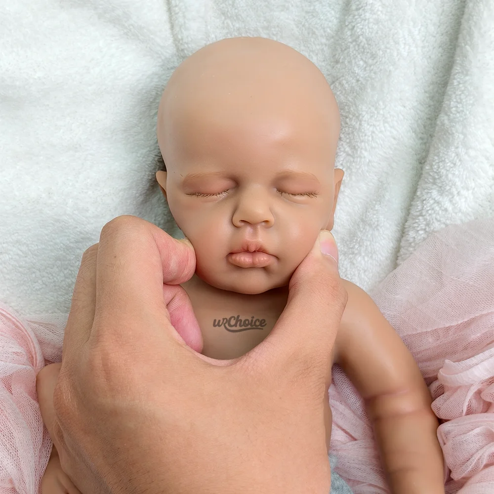 Slapende jongen siliconen reborn baby 12" zachte huid mini-poppen levendig handbeschilderd pasgeboren baby's voor verzamelobjecten festivalgeschenken